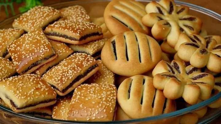 بسكويت التمر والسمسم 
